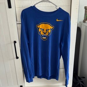 Nike Royal Blue Long Sleeve with PITT Panther Graphic